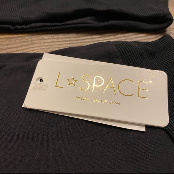 L*Space 🖤 Black Celeste Bikini Top | Jackie High Waisted Bitsy Bottom - Picture 11 of 14